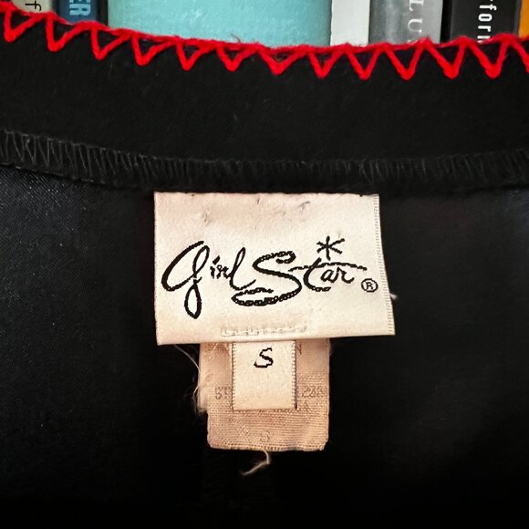 Y2K faux-suede black top, size 6 - Picture 2 of 5